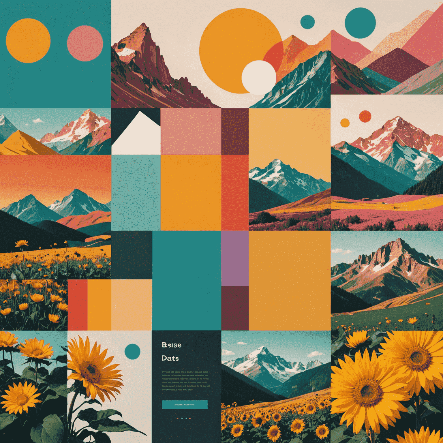 Un collage colorido que muestra diferentes paletas de colores y sus efectos emocionales en el diseño web